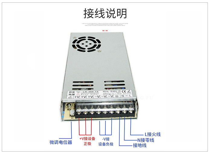 12V350W超薄普通室内电源